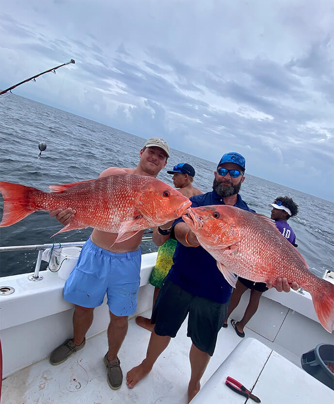 Total Package Charters Pensacola Beach fishing charters and deep sea fishing charter boat for Red Snapper